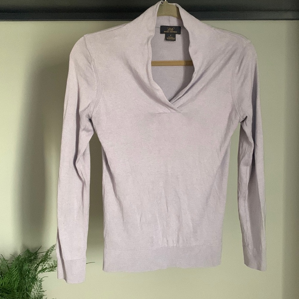 Brooks Brother 346 Women’s Silk Cashmere Blend Sweater Purple Size S